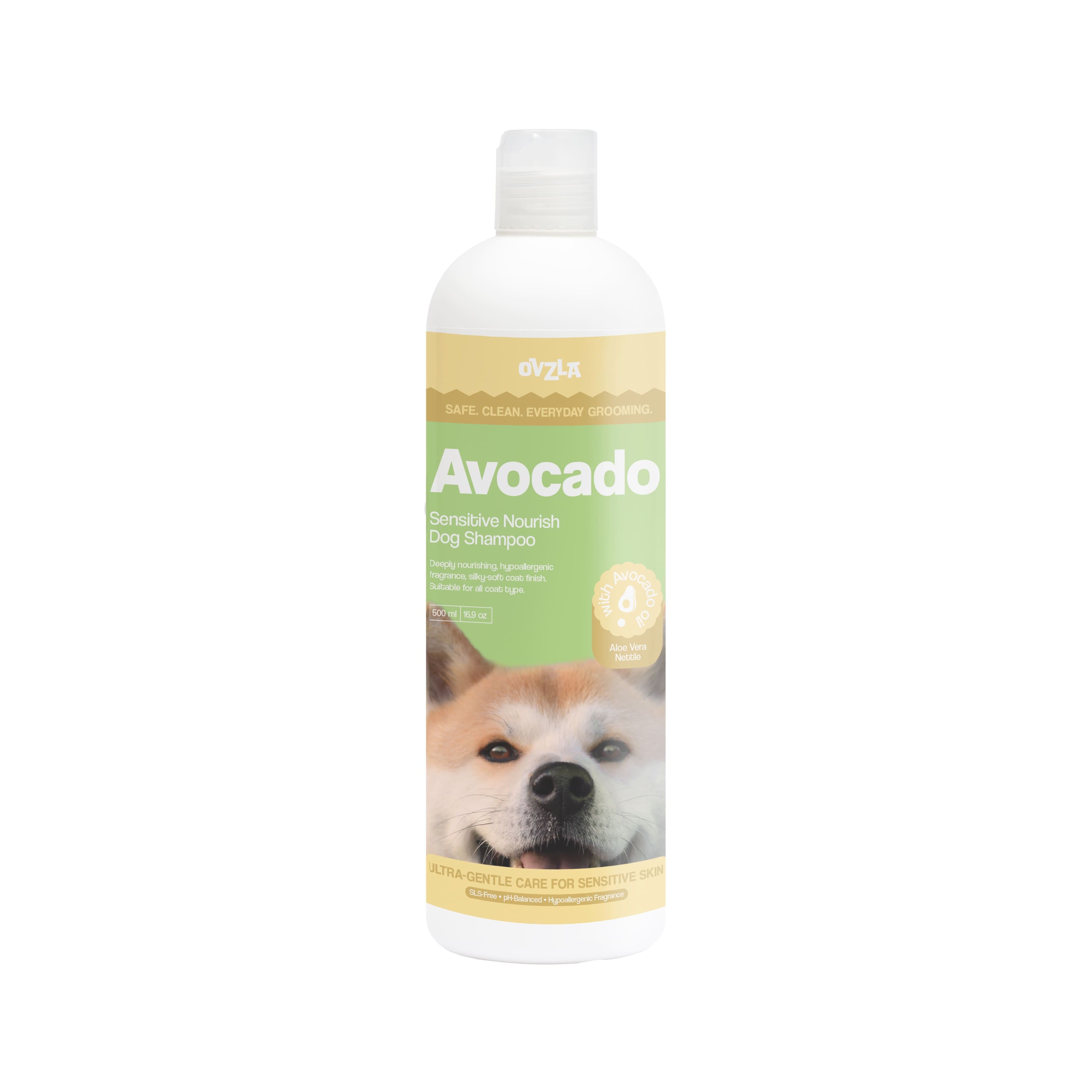 Champú de aguacate para perros OVZLA: cuidado suave para pieles sensibles
