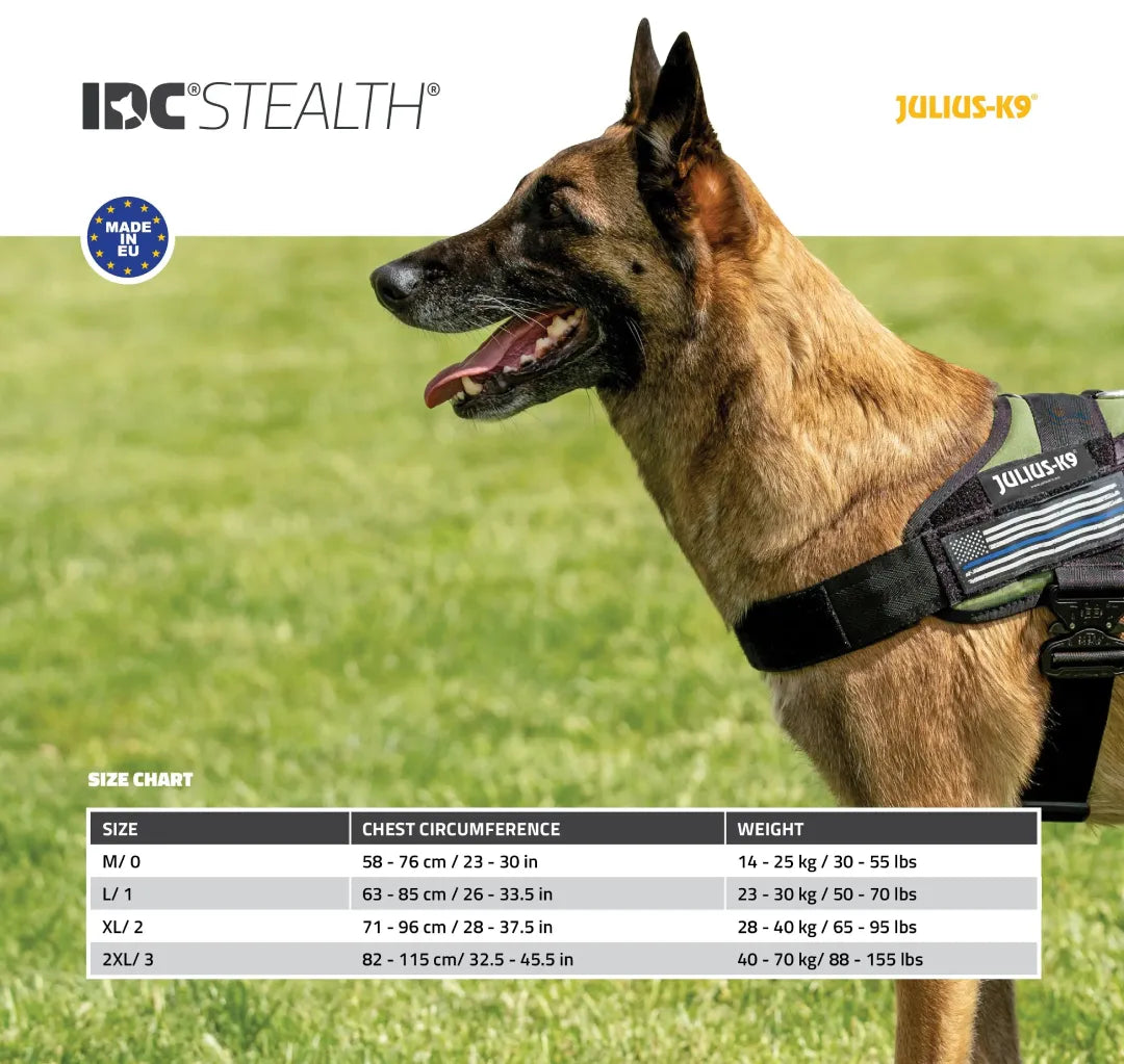 Julius-K9® IDC® Stealth® Powerharness with Cobra®buckles - Julius-K9 LLC