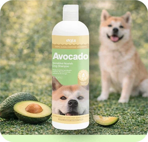 Champú de aguacate para perros OVZLA: cuidado suave para pieles sensibles