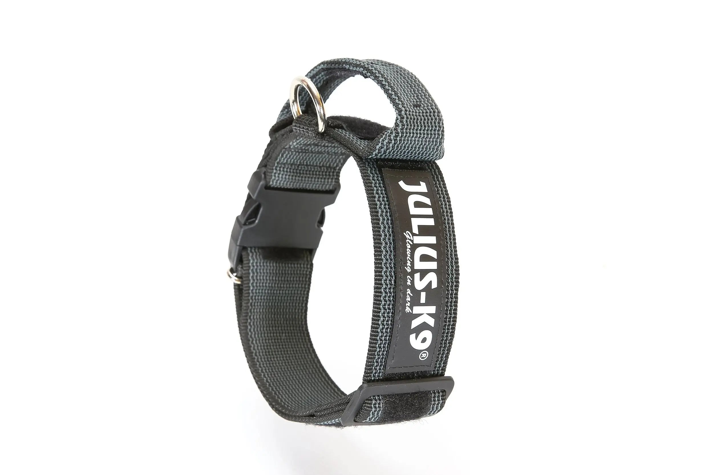 Julius-K9 Color & Gray® Collar with Handle, Safety Lock and Interchangeable Patch