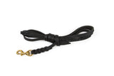 Leather K-9 6ft leash with handle, Brass Carabiner