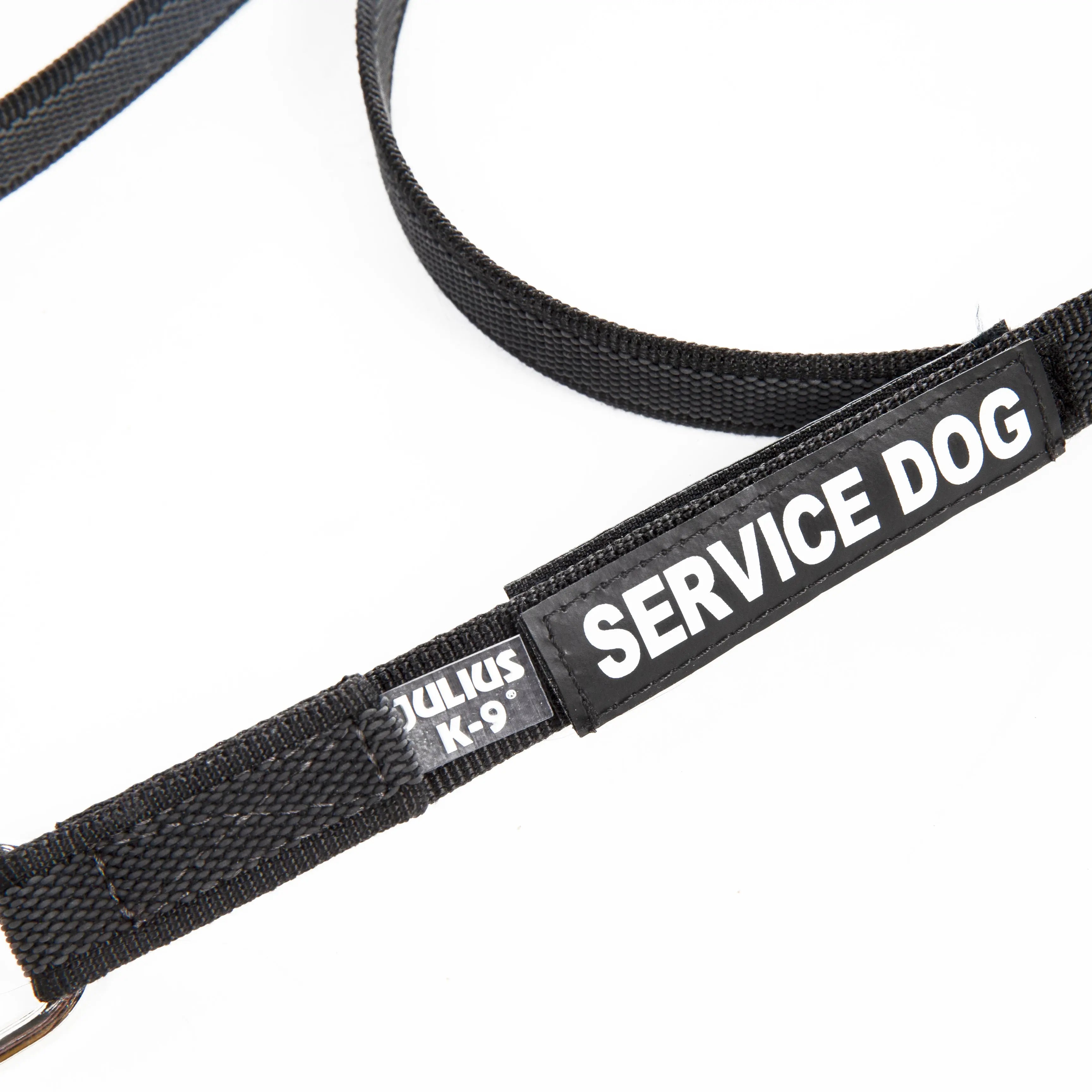 Julius-K9 Color & Gray® Super-Grip Leash with Handle Service Dog Patch